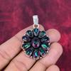 Подвеска Mystic Topaz из цельного серебра 925 пробы, подвеска из драгоценного камня ручной работы, на День памяти