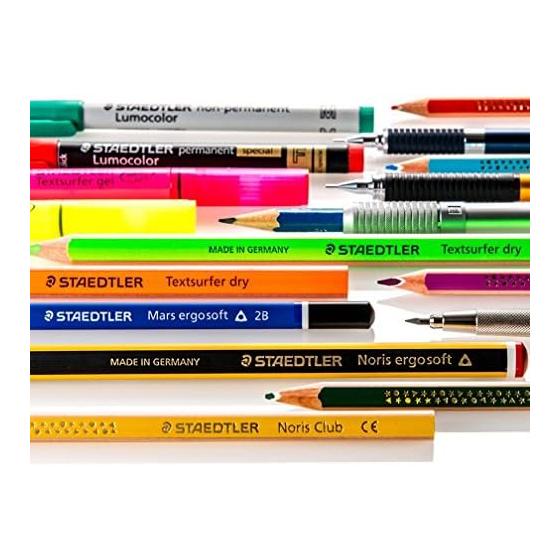 Стержни для держателя Staedtler Mars, Красные, 4 шт., 204-E4-2 (x2), Цветной грифель 2 мм, Пластиковый грифель, Альтернатива красным карандашам, Не размазывается,