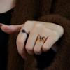 7Pcs/Set Camellia Flower Flower Ring Set Rhinestone Irregular Rings Enamel Finger Rings  Girls