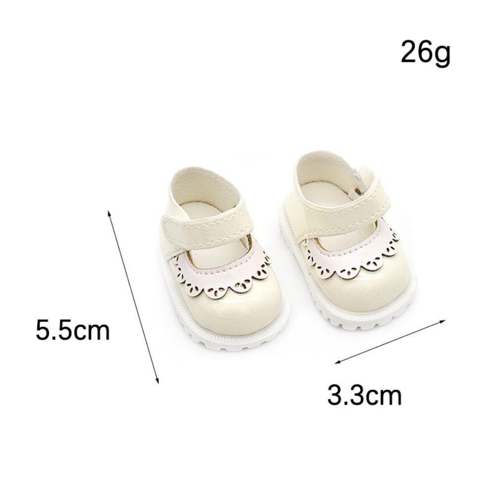 Hand-made Doll Leather Shoes 5.5x3.3CM Doll Accessories Hobbies 20cm Doll Shoes Doll Toys