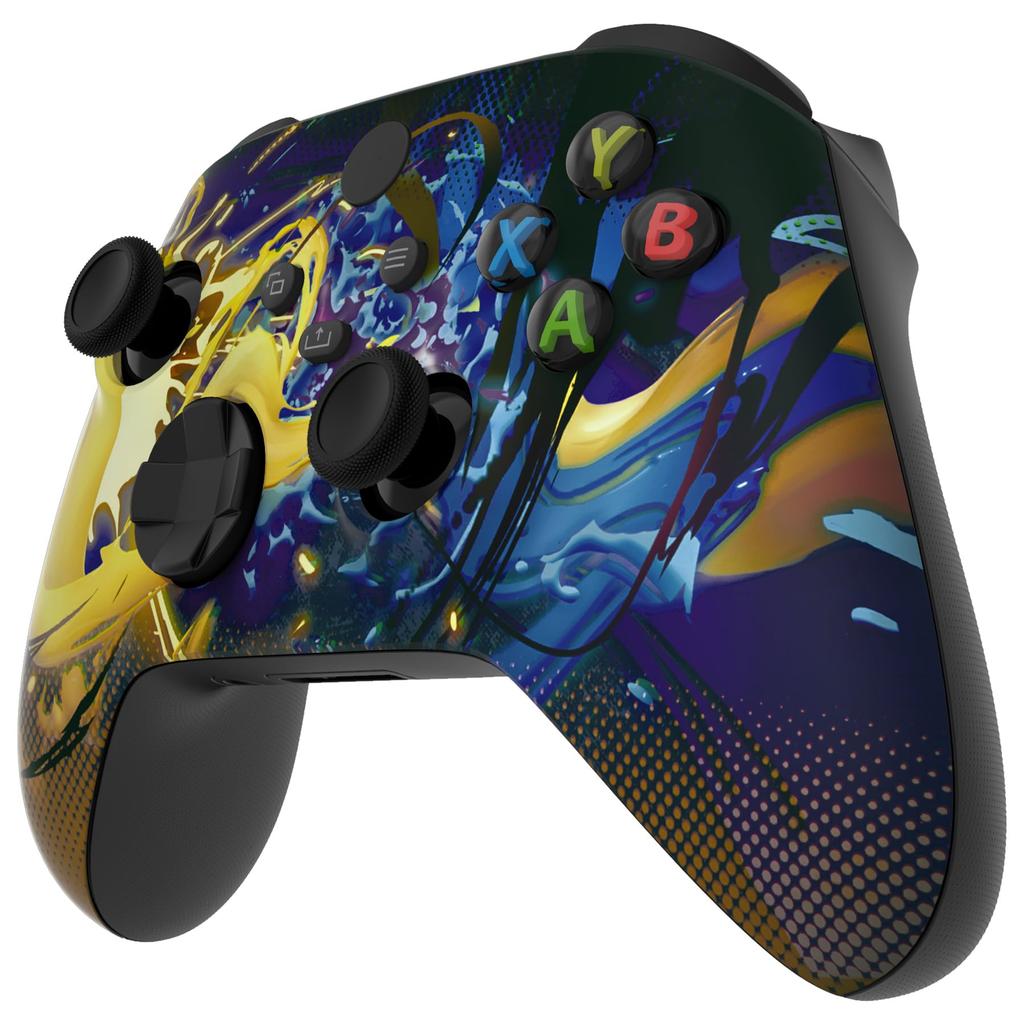 Кастомный корпус для Xbox Series с узорной лицевой панелью Xbox Core, не eXtremeRate X/S, с покрытием софт-тач (контроллер в комплекте)