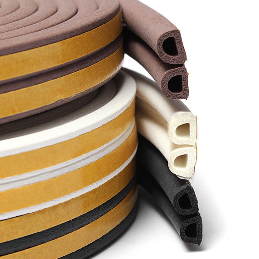 5/10M Soundproof Rubber Weather Strips Seal Strip Window Door Foam Draught Excluder