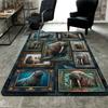 Walrus Portraits Pattern Rug Floor Mat for Living Room or Bedroom Soft and Comfortable Carpet a Gift for Birthday and Holiday.