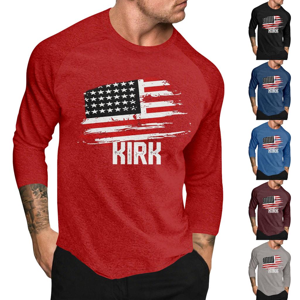 Casual Printed Raglan Sleeve Men's Long Sleeve Top