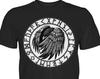 Viking T-Shirt Corvus Runes Nordic Mythology, Hugin Odin's Ravens Black Raven Nordic Runes Mystical Raven Rune Circle