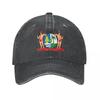 Coat Of Arms Of Suriname Baseball Cap Tennis Hot Sale Washed Hip Hop Hats Unisex Fitted Print Washed Cap