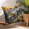 Золотое Дерево и Луна Абстрактная Картина Наволочка Декоративная для Дивана Домашний Двусторонний Принт Короткий Плюш Подушка Чехол для Подушки