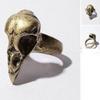 European and American Men's Bird Head Ring Opening Exaggerated Hollow Bird Skull Ring Punk Jewelry