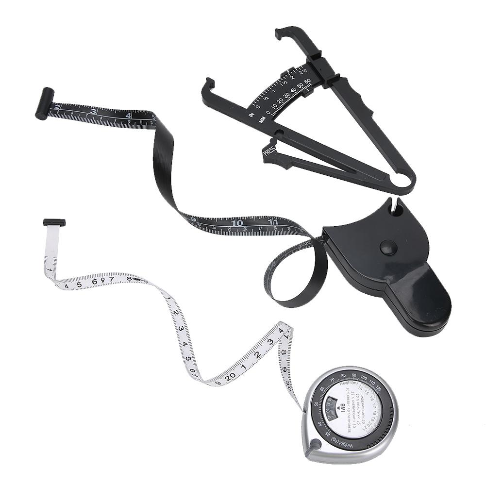 Тестер жира в организме, выдвижная измерительная лента для талии, измерительный инструмент для измерения индекса массы тела, калипер для измерения потери веса