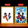 Аниме Фигурка Фото Рамка для Световой Живописи Dragon Ball Goku Светодиодная Ночная Лампа Декор Прикроватной Тумбочки Рождественские Подарки Луна Z Круглая Сенсорная Сжимаемая Прыгучая