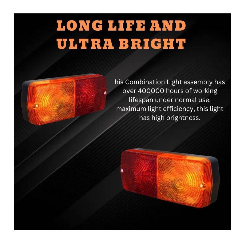 Задний комбинированный фонарь в сборе, задний фонарь в сборе, 12 В лампы, подходит для Massey Ferguson MF серии 200, 300, 374, 375E, 394, 390E