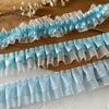 Luxury Blue Lace Trim Ruffle Flounce for DIY Dress Decoration