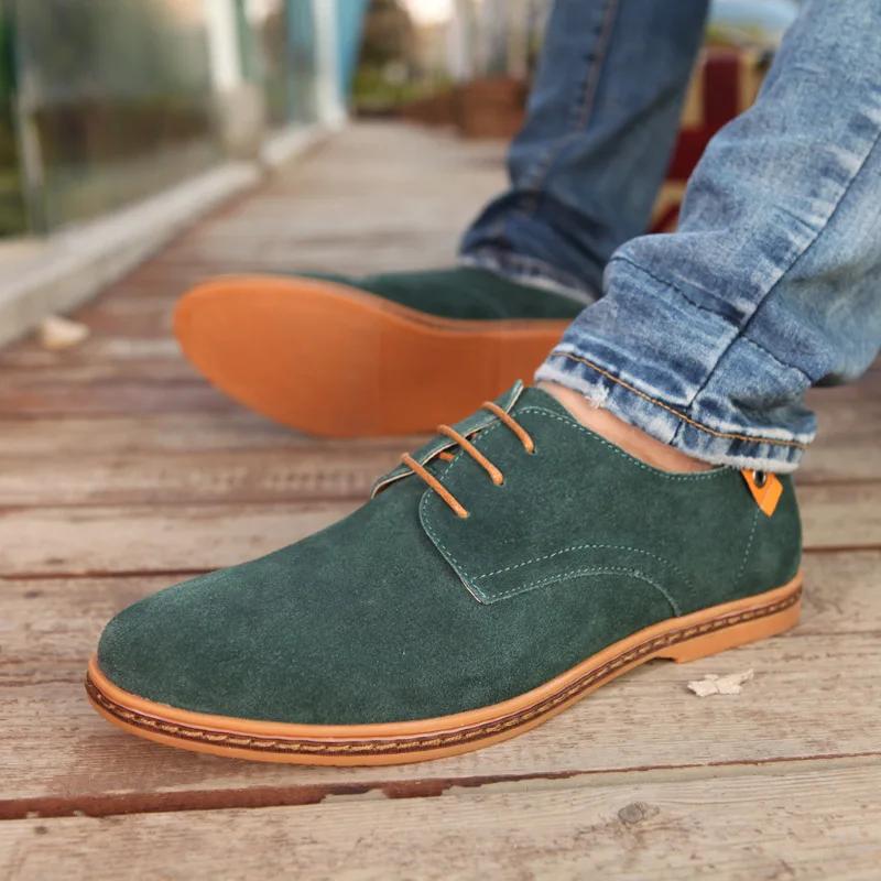 2025 Autumn Suede Men's Shoes Classic Mens Sneakers Comfortable Dress Shoes Man Flat Shoes Fashion Shallow Mouth Tenis Masculino