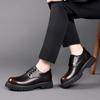 Модные весенние мужские кожаные туфли на платформе, оксфорды, мужские туфли дерби, повседневные кроссовки, мужские туфли на шнуровке с толстой подошвой, формальные туфли