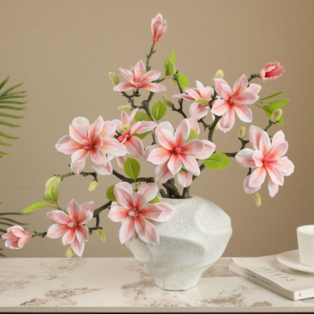 New Chinese Style Simulation Yulan Magnolia Real Hand Feel Fake Flower  Home Decoration