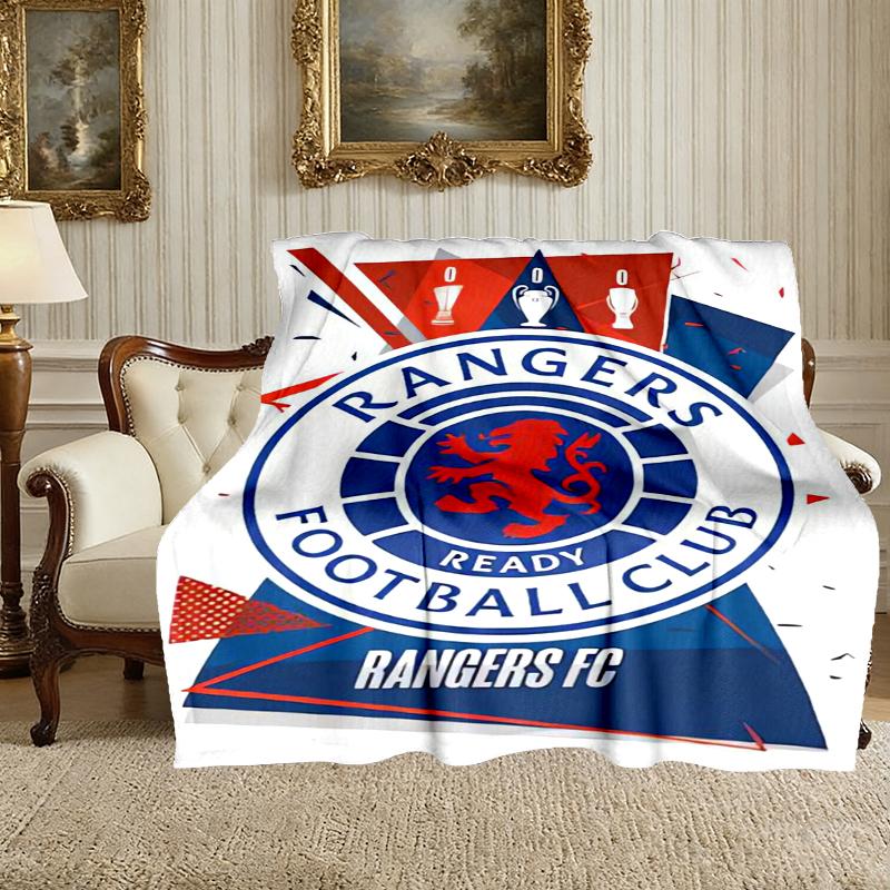 1pc Cozy Print Blanket, Rangers FC Blanket Appropriate for Home Picnic and Travel Adventures