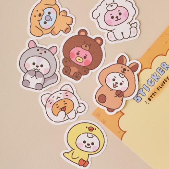 BT21 Набор наклеек Baby Fluffy