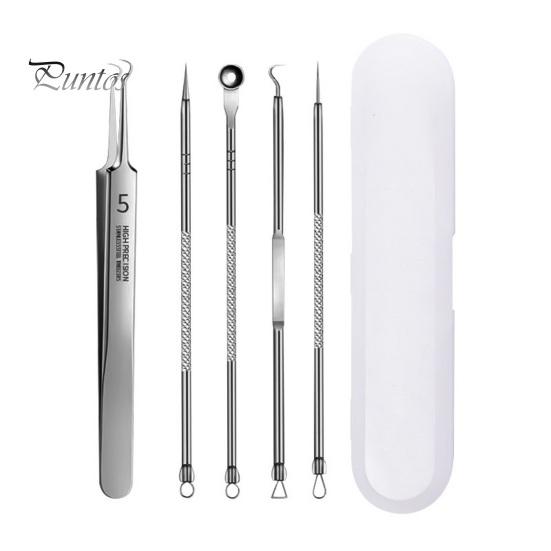 Ультратонкий Нет. 5 ячеек, зажим для прыщей, угрей, игла от прыщей из нержавеющей стали, пинцет, салон красоты, инструменты для очистки пор, ухода за лицом