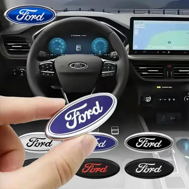Автомобильная наклейка 2026 Значок рулевого колеса автомобиля Ford Наклейки Значок Для Ford Focus 2 Mk3 F150 Mondeo Max Fusion Ranger Escort Explorer