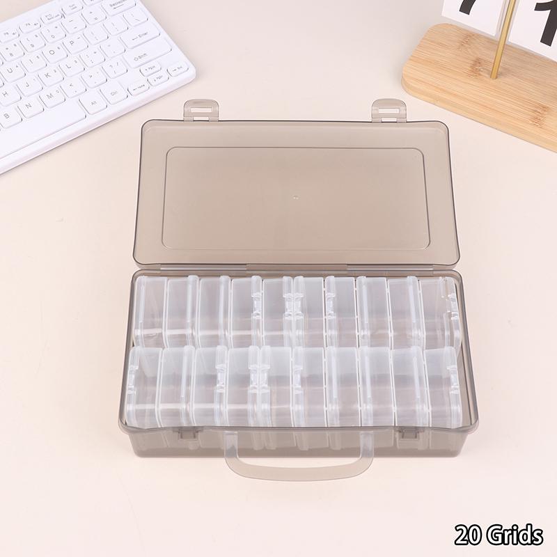 20/26Pcs Transparent Plastic Craft Storage Box Portable Multifunctional Storage Box For Jewelry Beads Diy Art Supplies