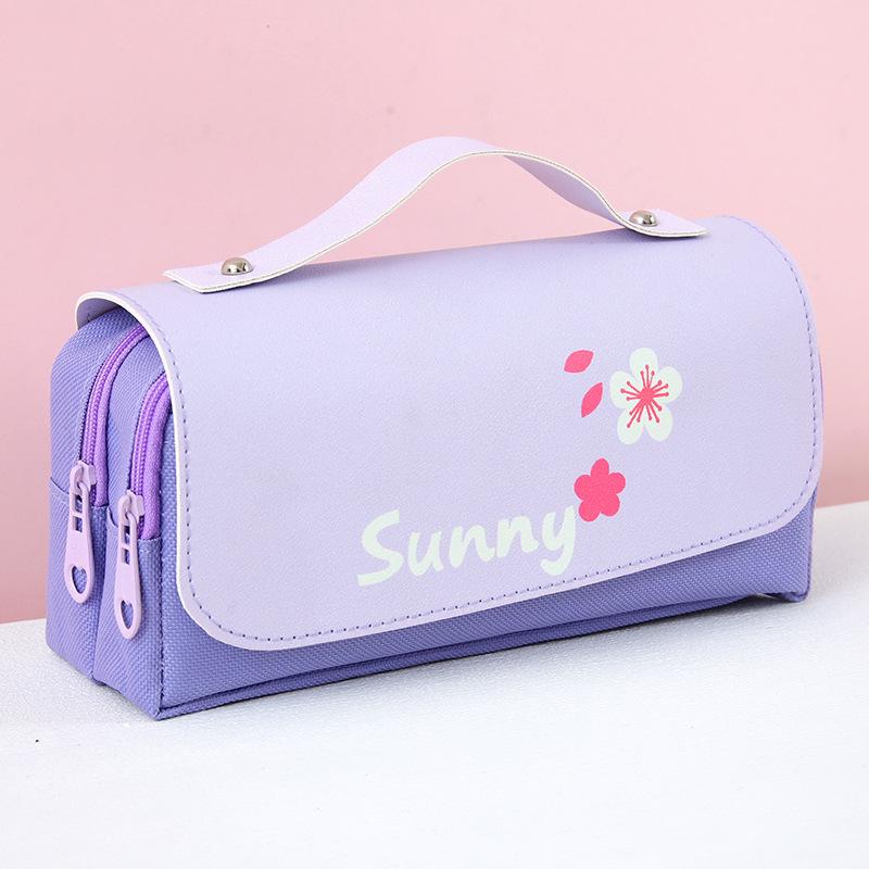 Cute Decompression Pencil Case Large Capacity Storage Bag Back to School Supplies Kawaii Korean Stationery Pen Cases