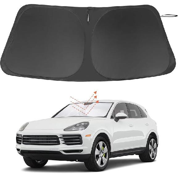 TINGLU Солнцезащитный козырек для Tesla Model X Tesla X 2016-2024 2025 Аксессуары Солнцезащитный козырек на лобовое стекло Защита от УФ-лучей Накидка на солнцезащитный козырек С