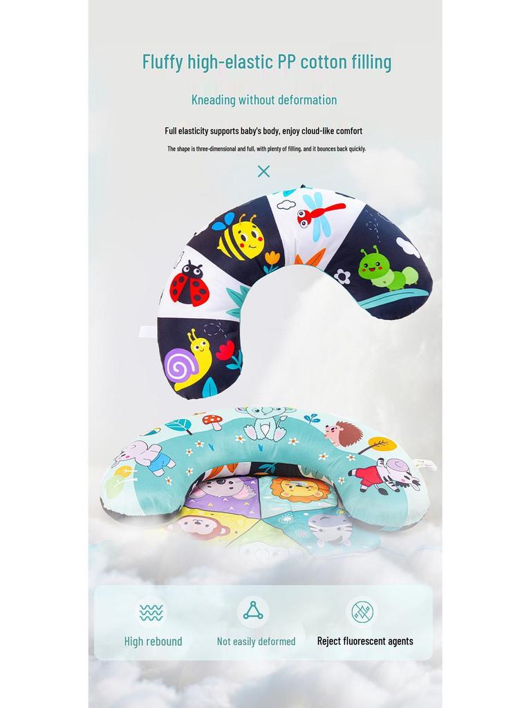 Детская U-образная подушка для лежания на животе и тренировки подъема головы