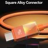 USAMS SJ775 U93 1.2m 240W Fast Charging Cable Type-C to Type-C Data Sync Cord with Colorful Light