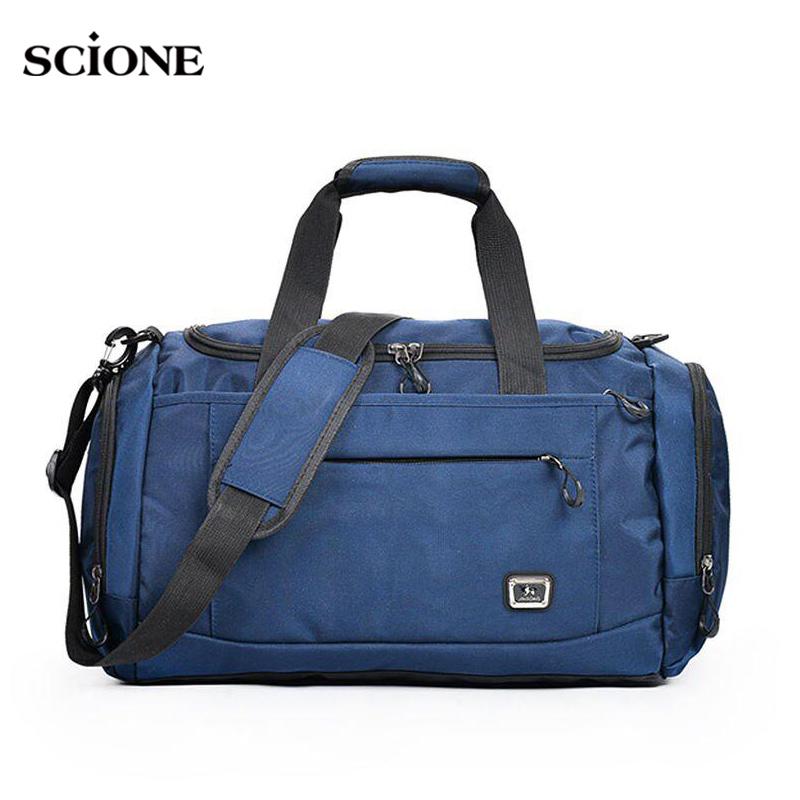 SCIONE Waterproof Gym Bags Travel Shoulder Handbags Sports Duffel Men Crossbody Fitness Shoes Pack