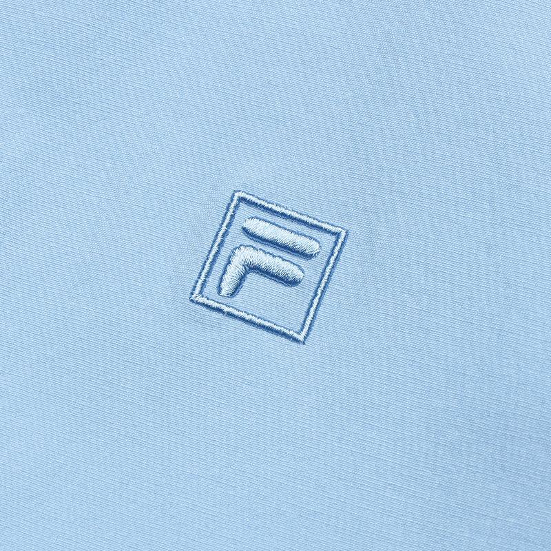 Fila Белая Модная Универсальная Удобная Мягкая Тканая Рубашка с Длинным Рукавом Женские рубашки Ледяной-голубой F11W523408F-LB