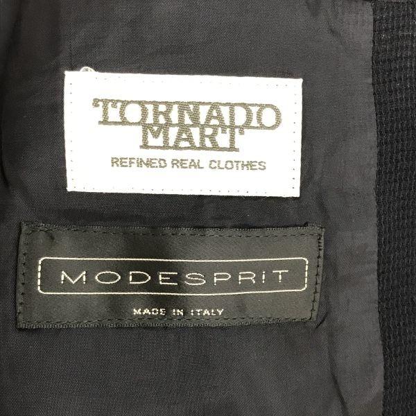 TORNADO MART Сделано в Италии MODESPRIT Приталенный пиджак Черный Размер L Мужской Полная подкладка(ИСПОЛЬЗОВАЛ)