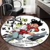 1 шт. Ковер круглый с дизайном персонажей аниме Hunter x Hunter Киллуа для коврика под офисное кресло, Нескользящий коврик, Декор для дома, Гостиная, Спальня, Игровая комната