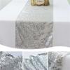 Sequin Table Luxury Embroider Gold Silver Wedding Party Shiny Birthday Show Decoration Hotel Dinner