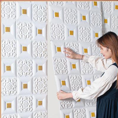 10 шт. 35x35 см 3D стикер стены потолочная панель украшение крыши самоклеющиеся пенопластовые обои