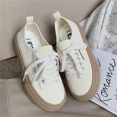 Оригинальный/нишевый дизайн классические маленькие черные туфли женские весна 2024 новые универсальные парусиновые туфли корейской версии туфли на толстой подошве