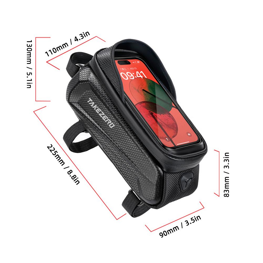 Водонепроницаемые сумки-крепления для телефона на велосипед, сумка на переднюю раму/верхнюю трубу с чехлом-держателем для телефона с сенсорным экраном, для хранения инструментов для велосипеда