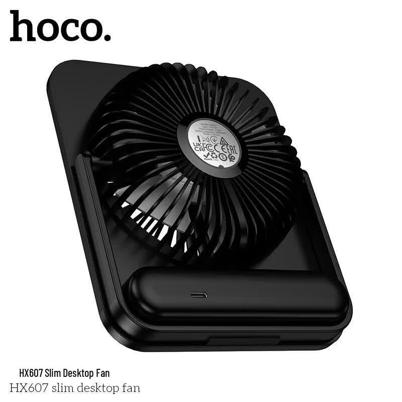 HOCO. HX607 Ультратонкий перезаряжаемый настольный вентилятор