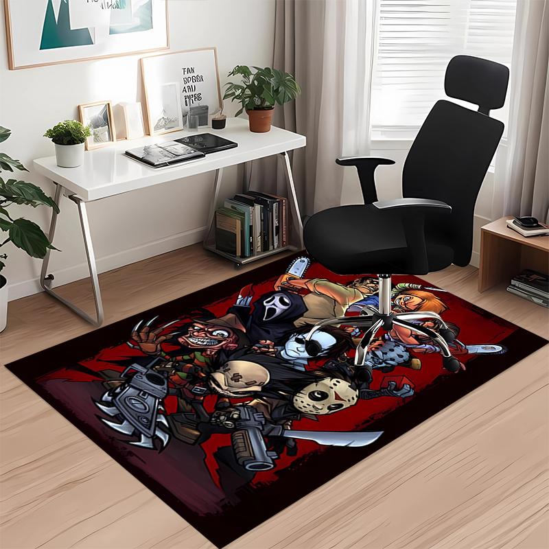 Halloween horror Printed Carpet, for Office Chair Living Room Bedroom Kitchen Room Decor Gifts.