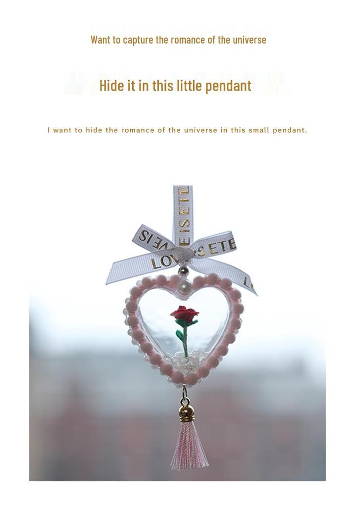 DIY Rose Car Pendant Ornament - Handmade Birthday Gift for Couples or Girlfriends