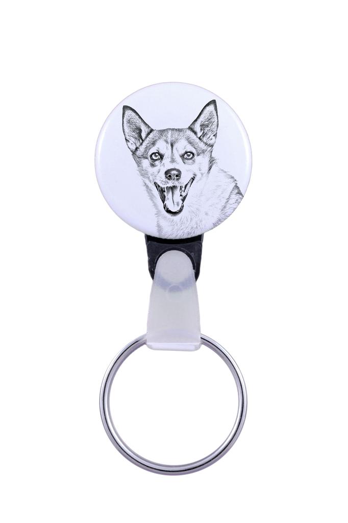 Norwegian Lundehund, Norsk Lundehund - Keychain with a Dog Portrait, Pendant with the Brand's Own Art-Dog Graphics