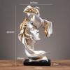 Couple Kiss Figurine Passionate Lover Sculpture Resin Statue Home Decoration for Living Room