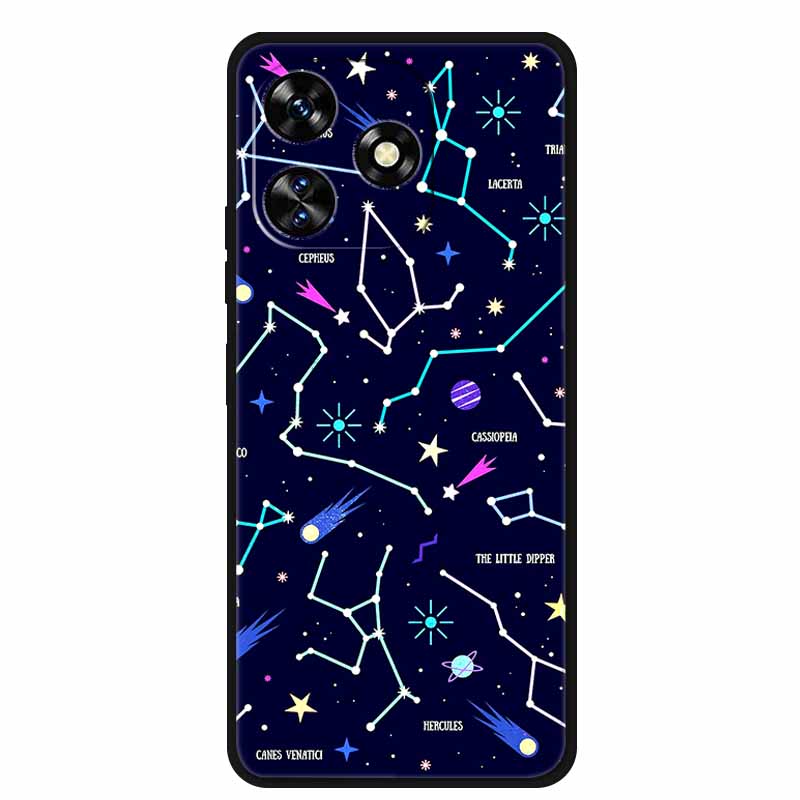 Чехол For Oukitel C51 Чехол Милый Мультяшный Кот Черный Силиконовый Мягкий Чехол для Телефона For Oukitel C51 Задняя Крышка Чехлы C 51 Coque 6.8" Capa