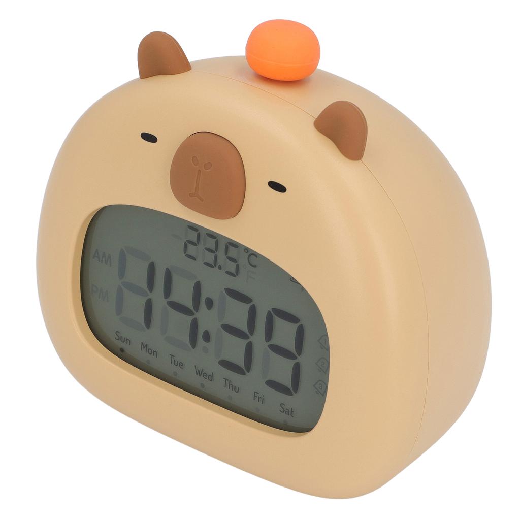 Капибара Будильник с Ночником Повтор Обратный Отсчет Несколько Мелодий Звонка Перезаряжаемый 800 мАч