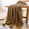 Минималистичный плед с узором, диванный плед с кисточками и вязаными шариками, теплый уютный плед для офиса, сиесты, кондиционера, постельное белье, плед