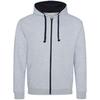 Mens Varsity Heather Full Zip Hoodie
