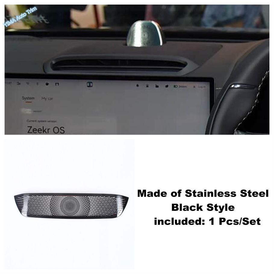 Stainless Steel Air AC Conditioning Vent Outlet Inner Door Speaker Cover Trim Fit For ZEEKR 7X 2024 2025 Decoration Accessories