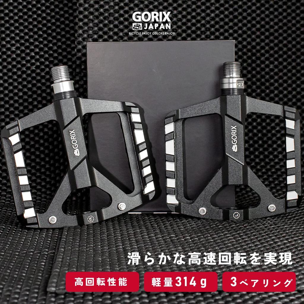 GORIX Велосипедные педали Flat 3 Smooth Stylish Pin Matte Road Cross Mountain Bike и другие велосипедные педали, педаль, подшипники, вращение, легкие, алюминиевые,