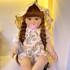 Милая кукла-принцесса Reborn Baby, 60 см, мягкий силикон для девочек, каштановые волосы, малышка Bebe, детский подарок на день рождения, игрушка-оде...
