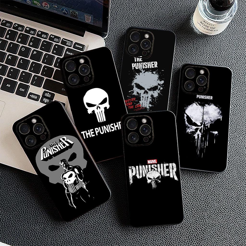 Чехол для телефона Череп Карателя Marvel для Apple iPhone 17 16 Plus 13 12 Pro Max Mini X XR ProMax 16E 15+ 16Plus Air Мягкий чехол