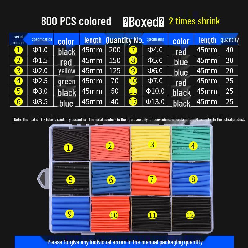 Colored Heat Shrink Tubing for Wire Insulation and Protection